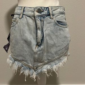 John John Raw Hem Jean Skirt Size 26